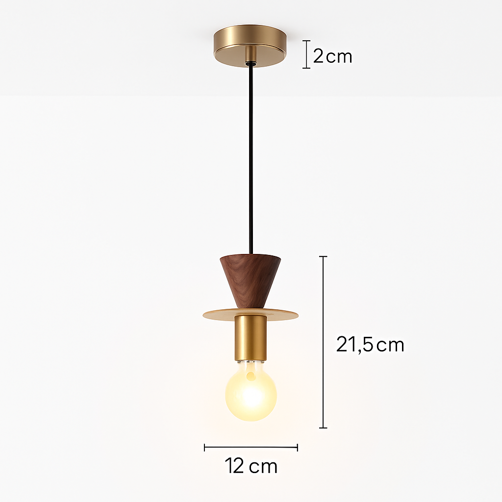 suspension moderne en bois pour bar