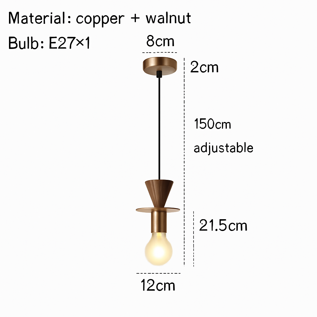 suspension moderne en bois pour bar