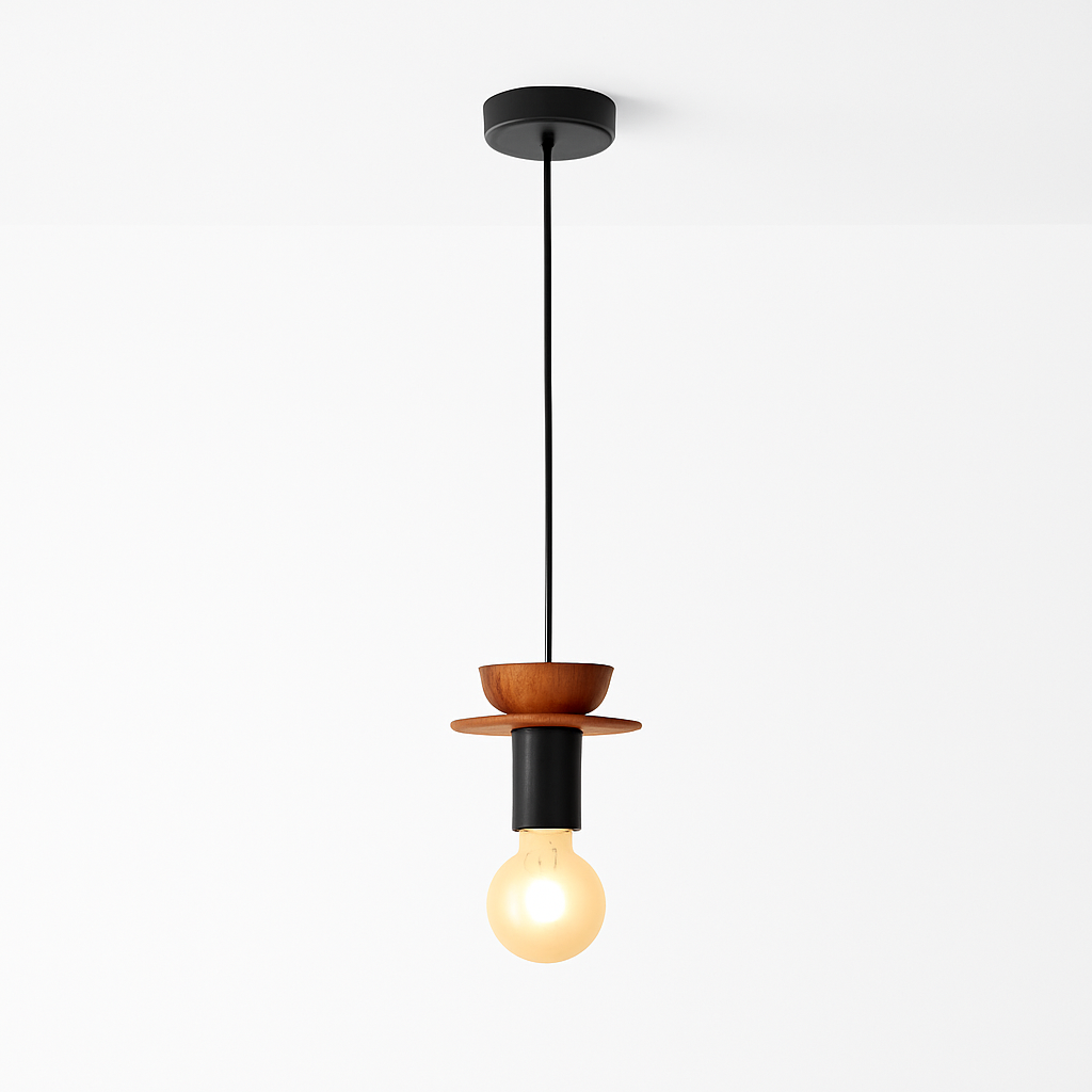 suspension moderne en bois pour bar