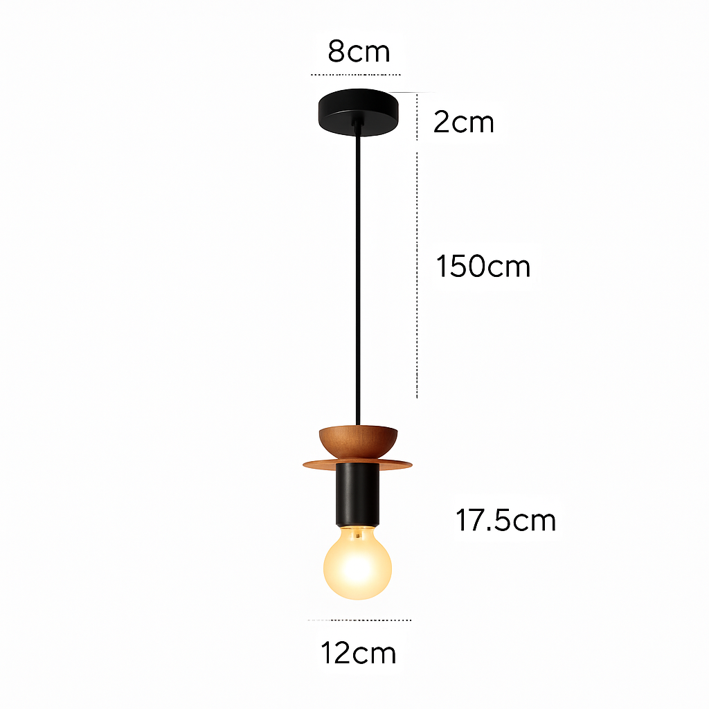 suspension moderne en bois pour bar