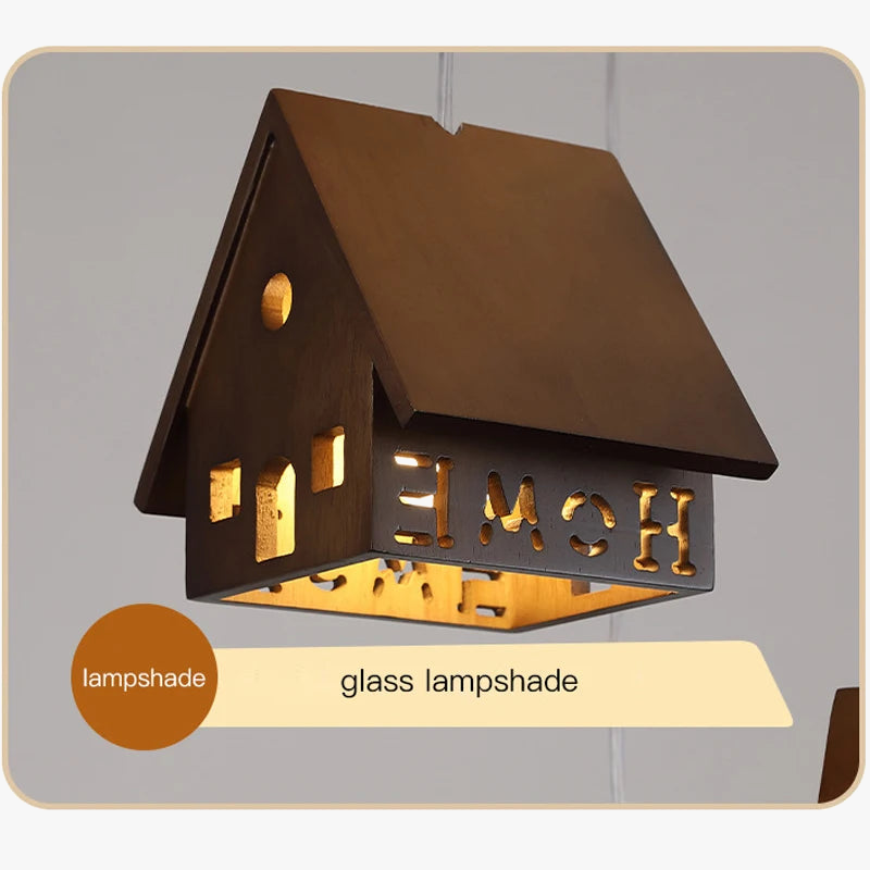 suspension moderne en bois pour décoration créative chambre enfant