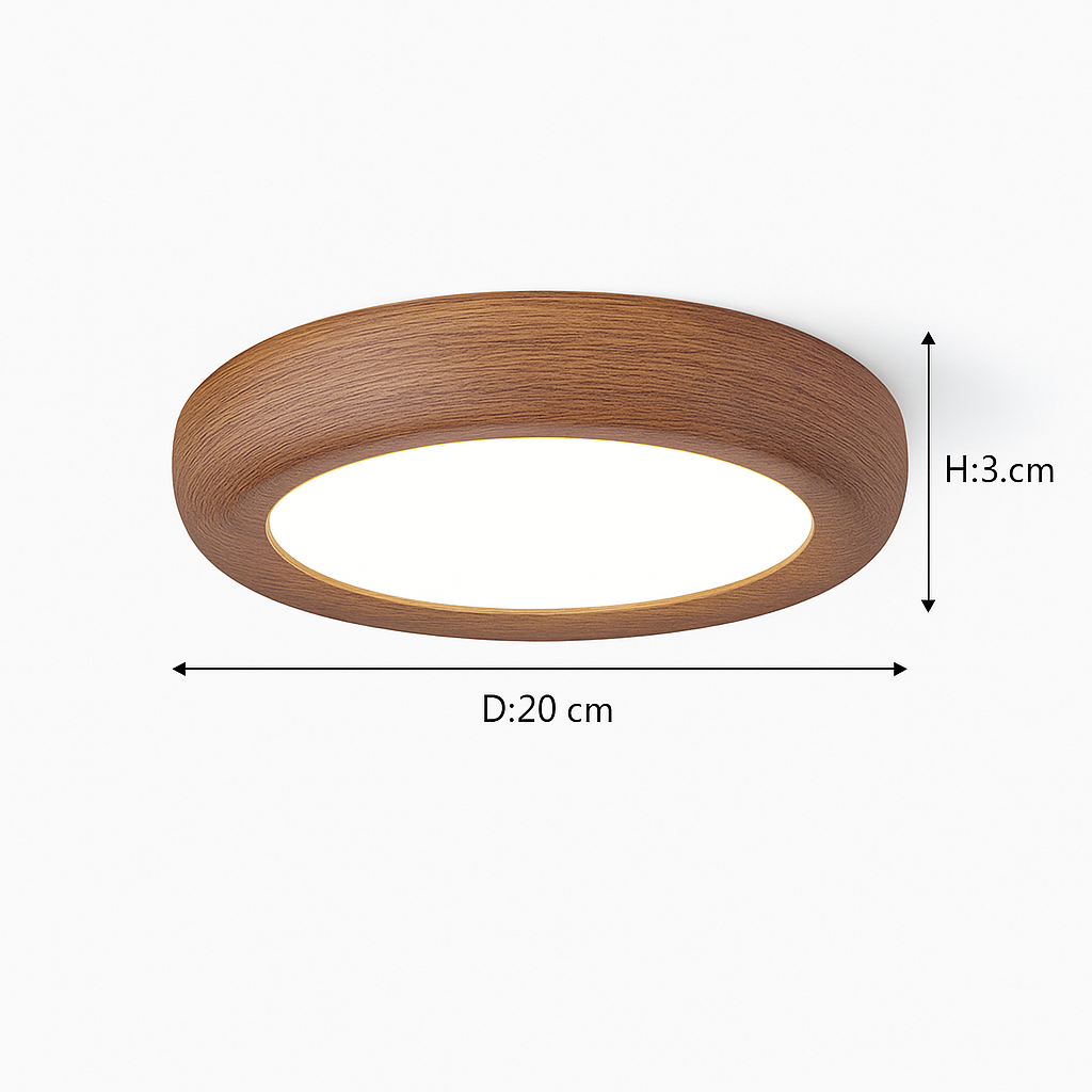 suspension moderne en bois à trois têtes minimaliste