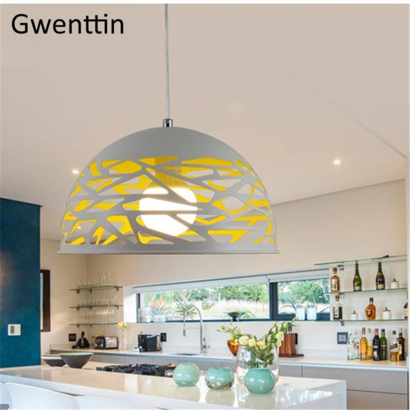 suspension moderne en coquille dœuf pour décoration intérieure