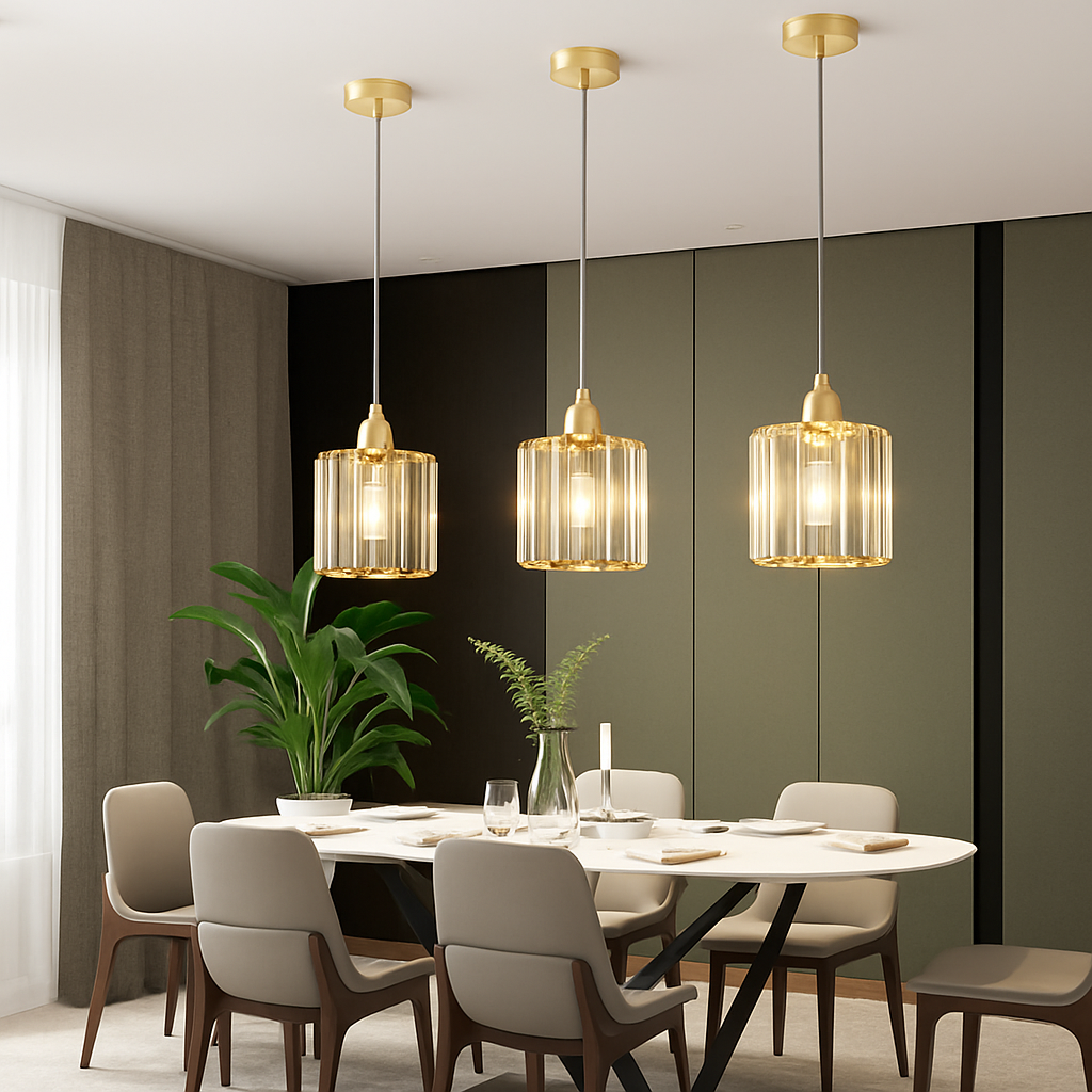 suspension moderne en cristal pour décoration intérieure élégante