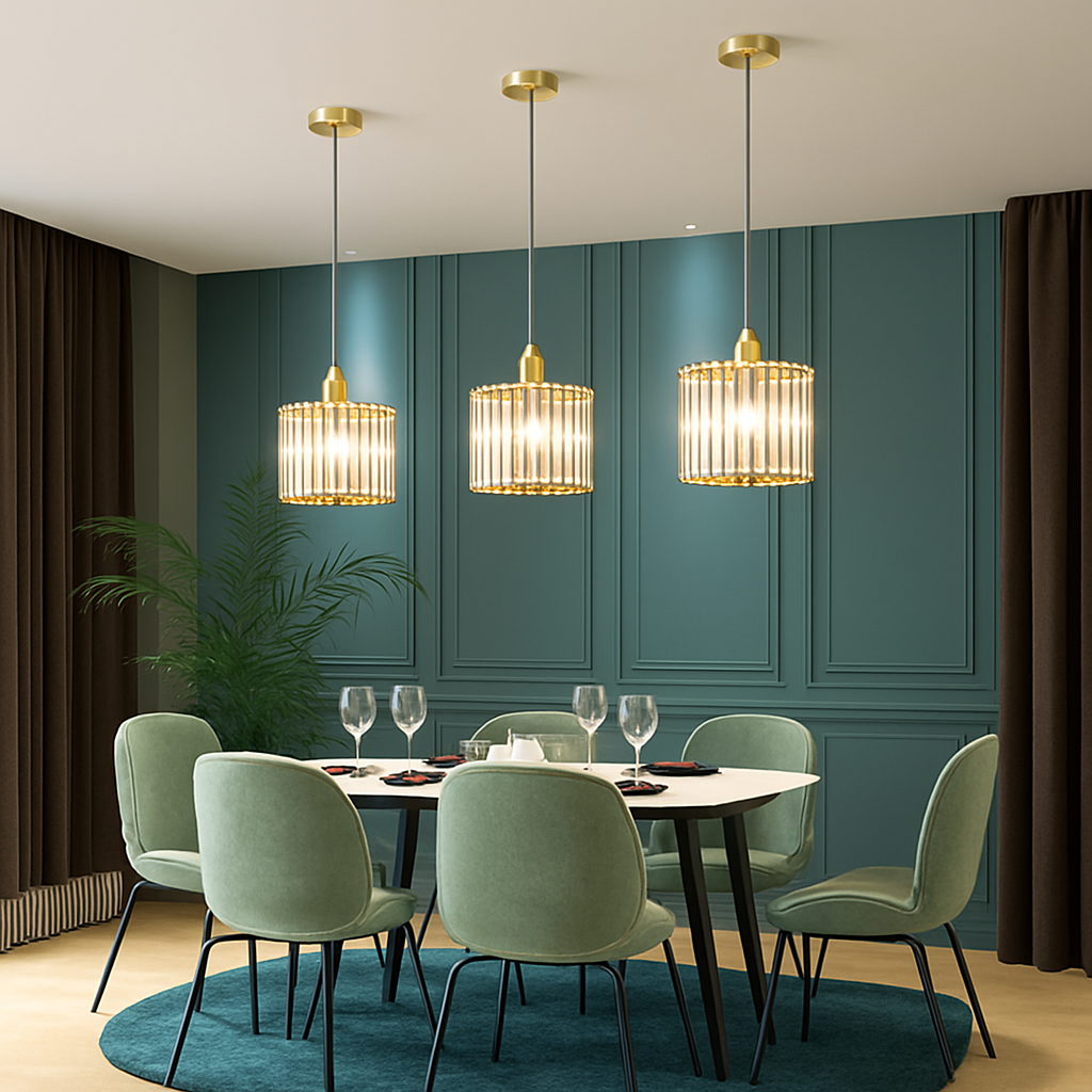 suspension moderne en cristal pour décoration intérieure élégante