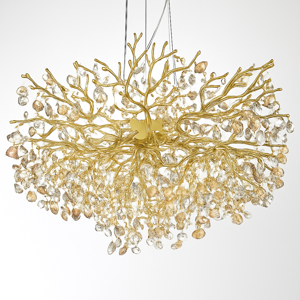 suspension moderne en cristal pour décoration intérieure élégante