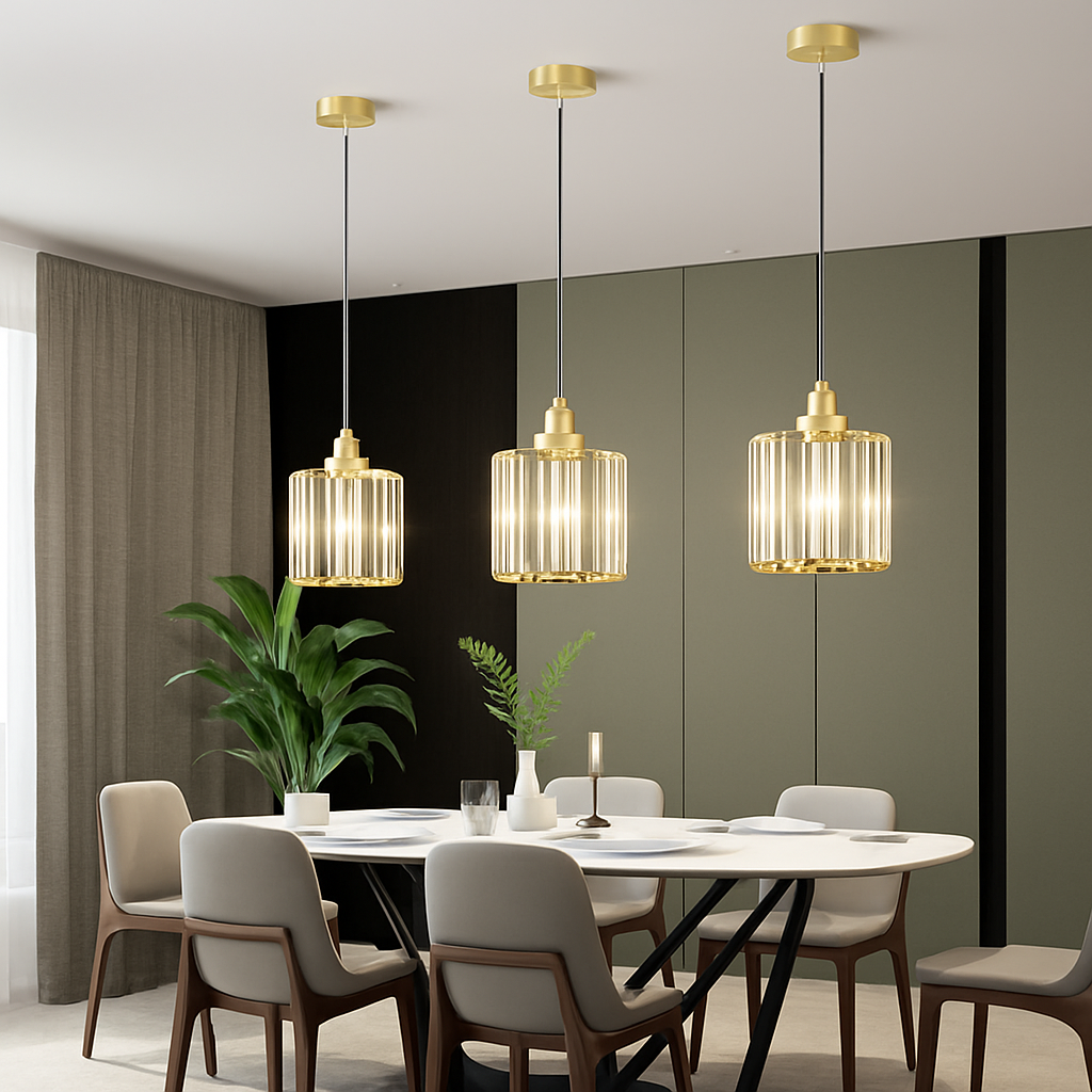 suspension moderne en cristal pour décoration intérieure élégante
