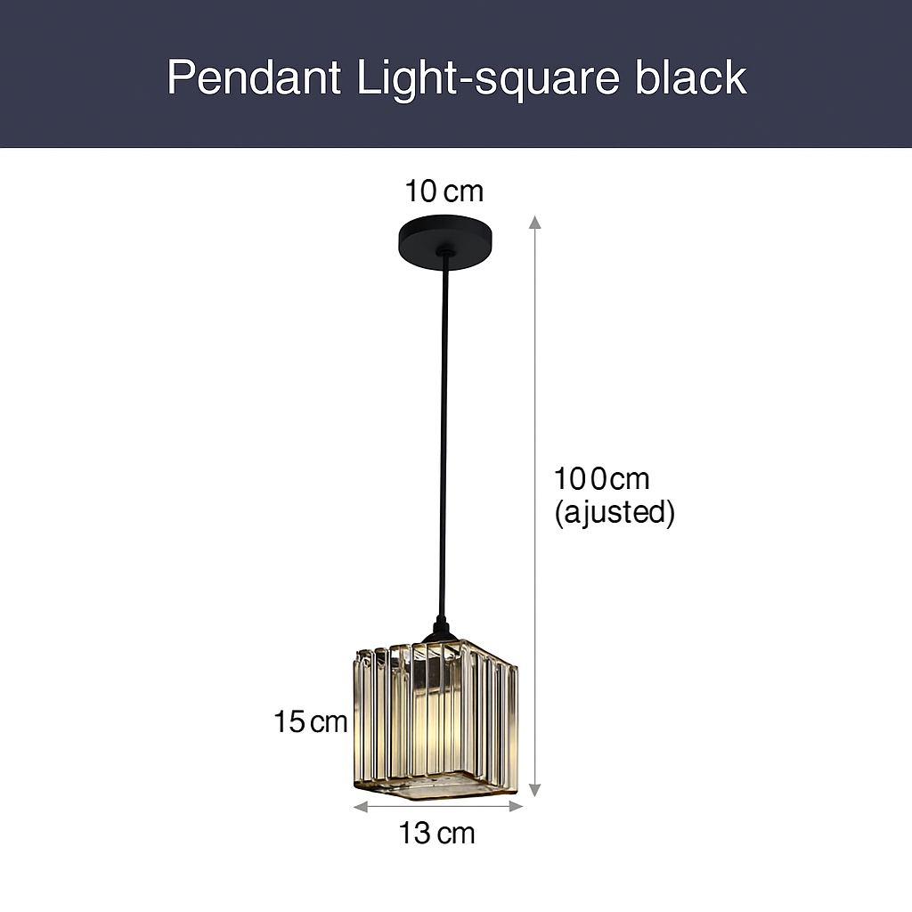 suspension moderne en cristal pour décoration intérieure élégante