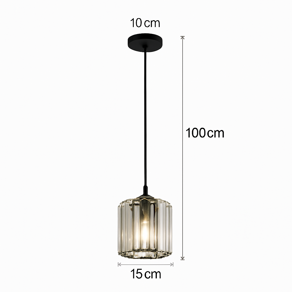 suspension moderne en cristal pour décoration intérieure élégante
