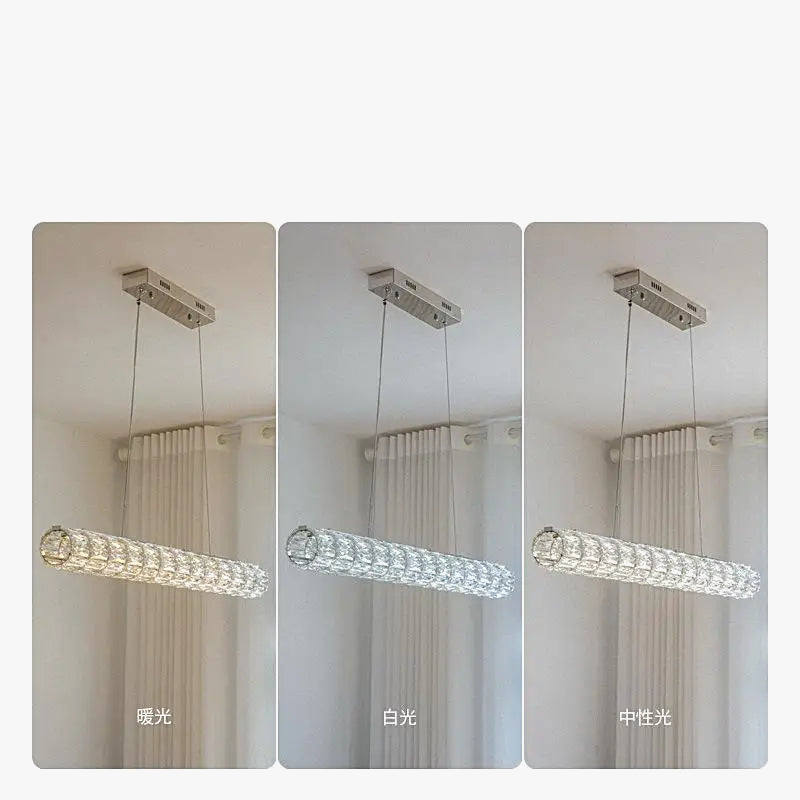 suspension moderne en cristal pour un éclairage élégant