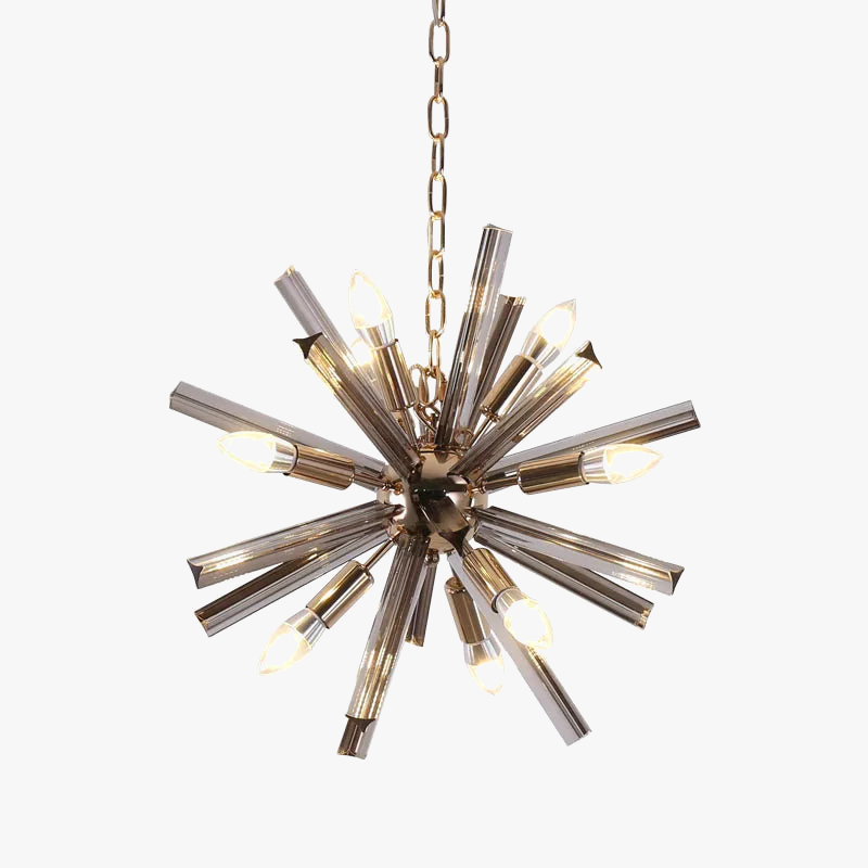 suspension moderne en cristal style sputnik pour décoration intérieure