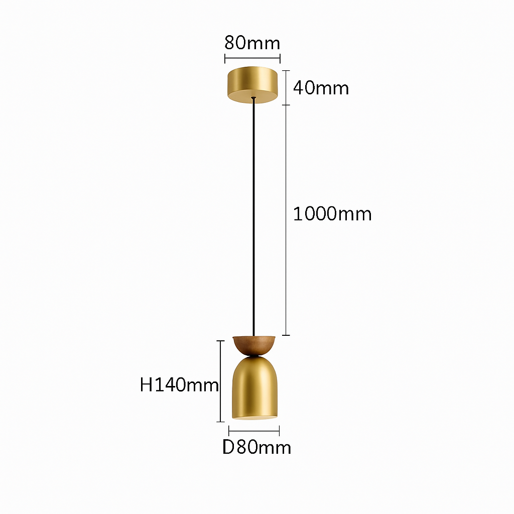 suspension moderne en cuivre pour décoration créative et personnalisée