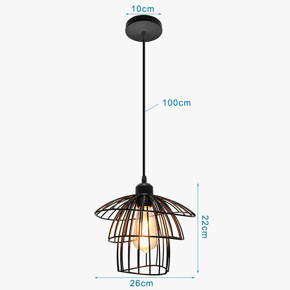 suspension moderne en fer rétro pour décoration intérieure