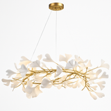 suspension moderne en forme de feuilles d'acrylique avec cordon réglable