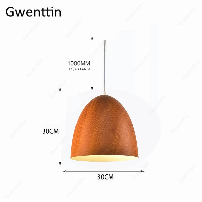 suspension moderne en imitation bois pour intérieur décoratif
