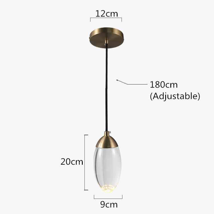 suspension moderne en laiton cristal design nordique pour intérieur élégant