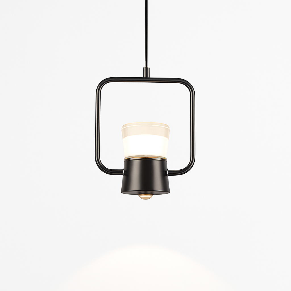 suspension moderne en métal avec projecteur rotatif réglable