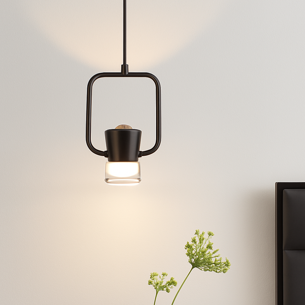 suspension moderne en métal avec projecteur rotatif réglable