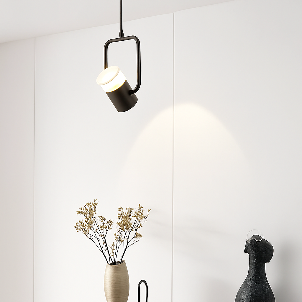 suspension moderne en métal avec projecteur rotatif réglable