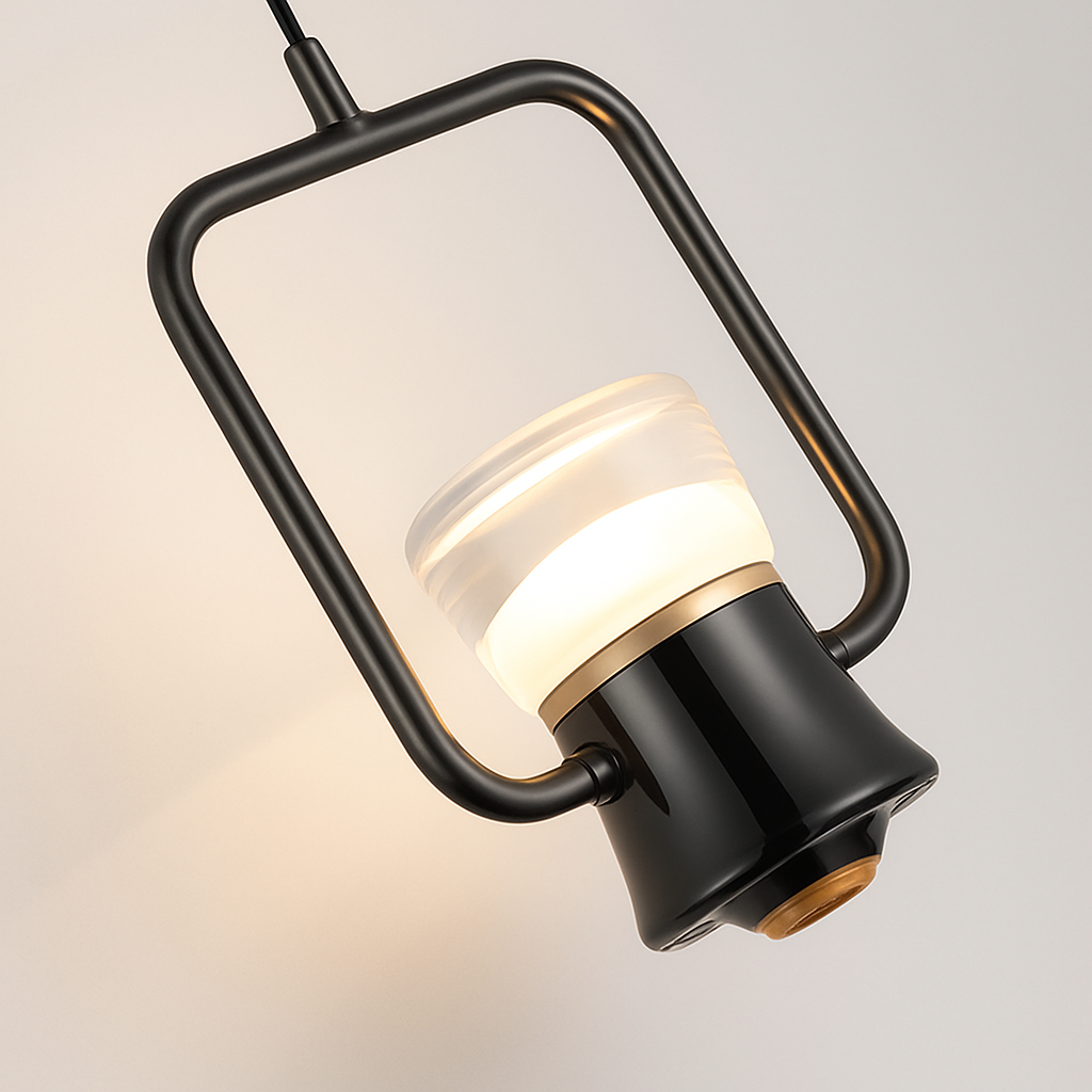 suspension moderne en métal avec projecteur rotatif réglable