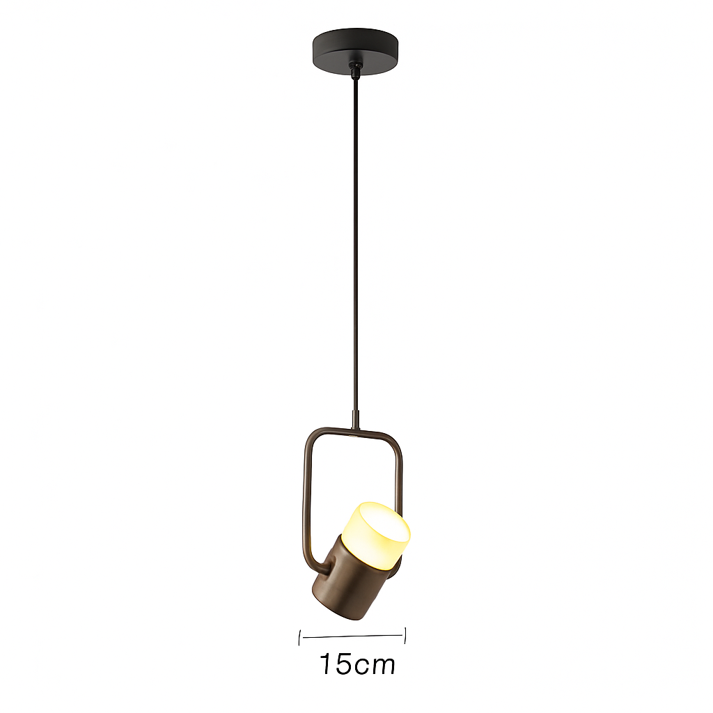 suspension moderne en métal avec projecteur rotatif réglable