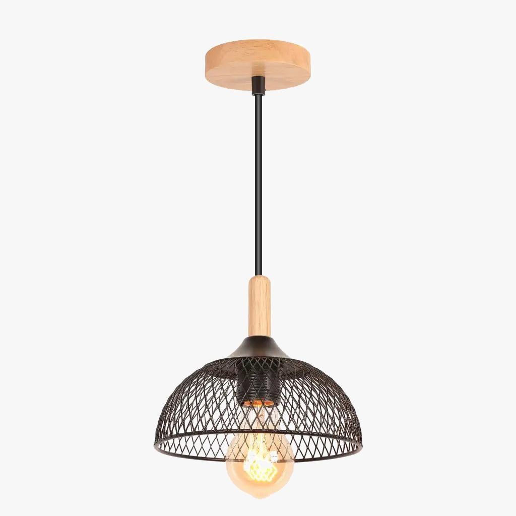 suspension moderne en métal noir pour décoration intérieure