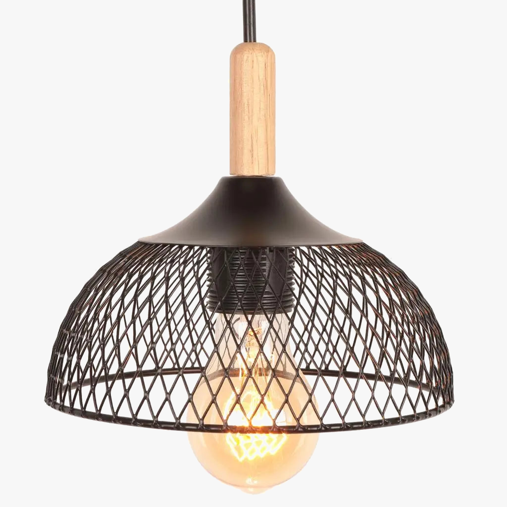 suspension moderne en métal noir pour décoration intérieure