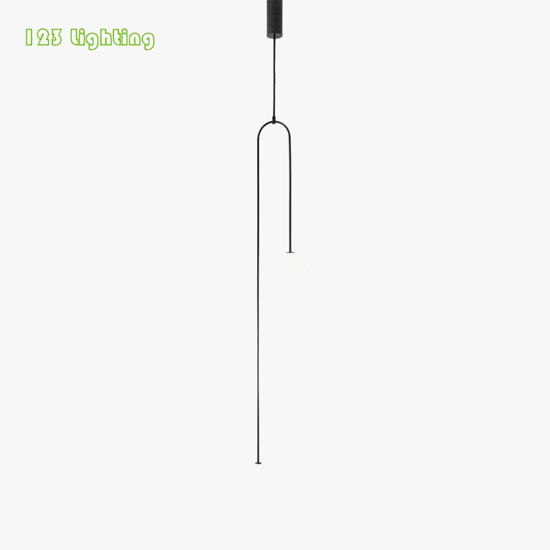 suspension moderne en métal noir pour intérieur contemporain