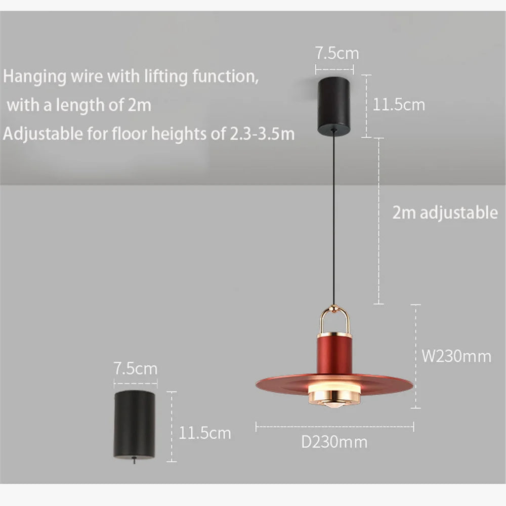 suspension moderne en métal pour éclairage intérieur élégant