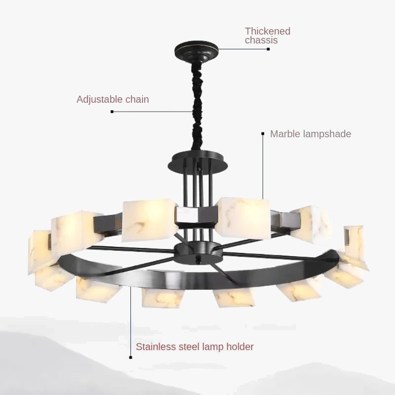 suspension moderne en marbre espagnol pour intérieur élégant