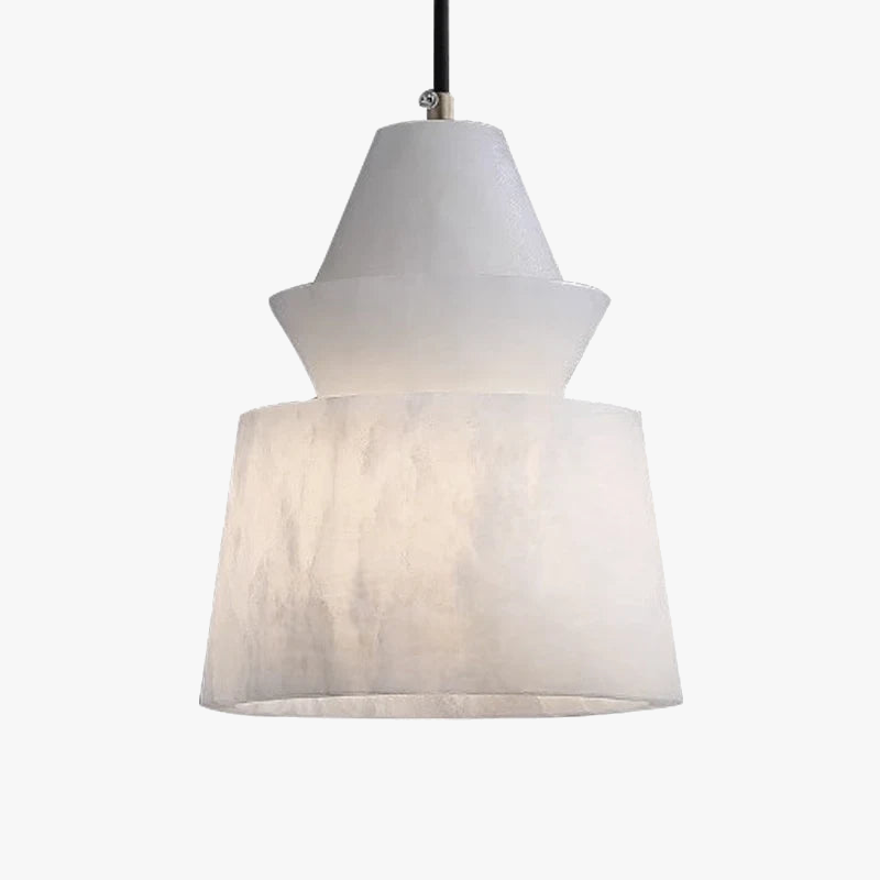 suspension moderne en marbre naturel et cuivre design élégant