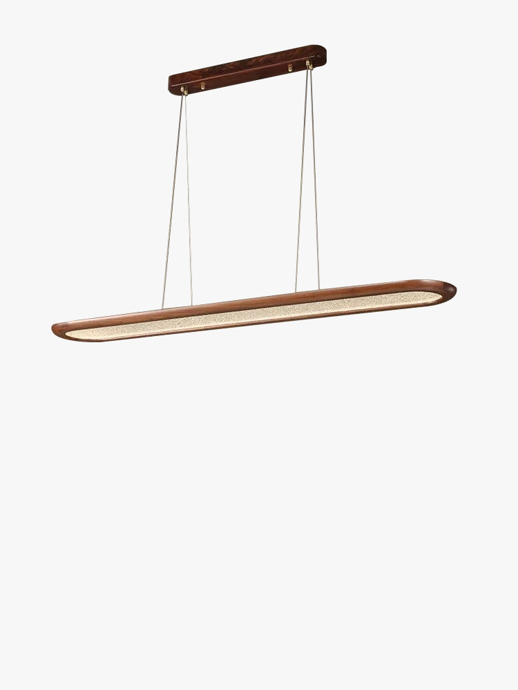 suspension moderne en noyer pour bar avec led décorative