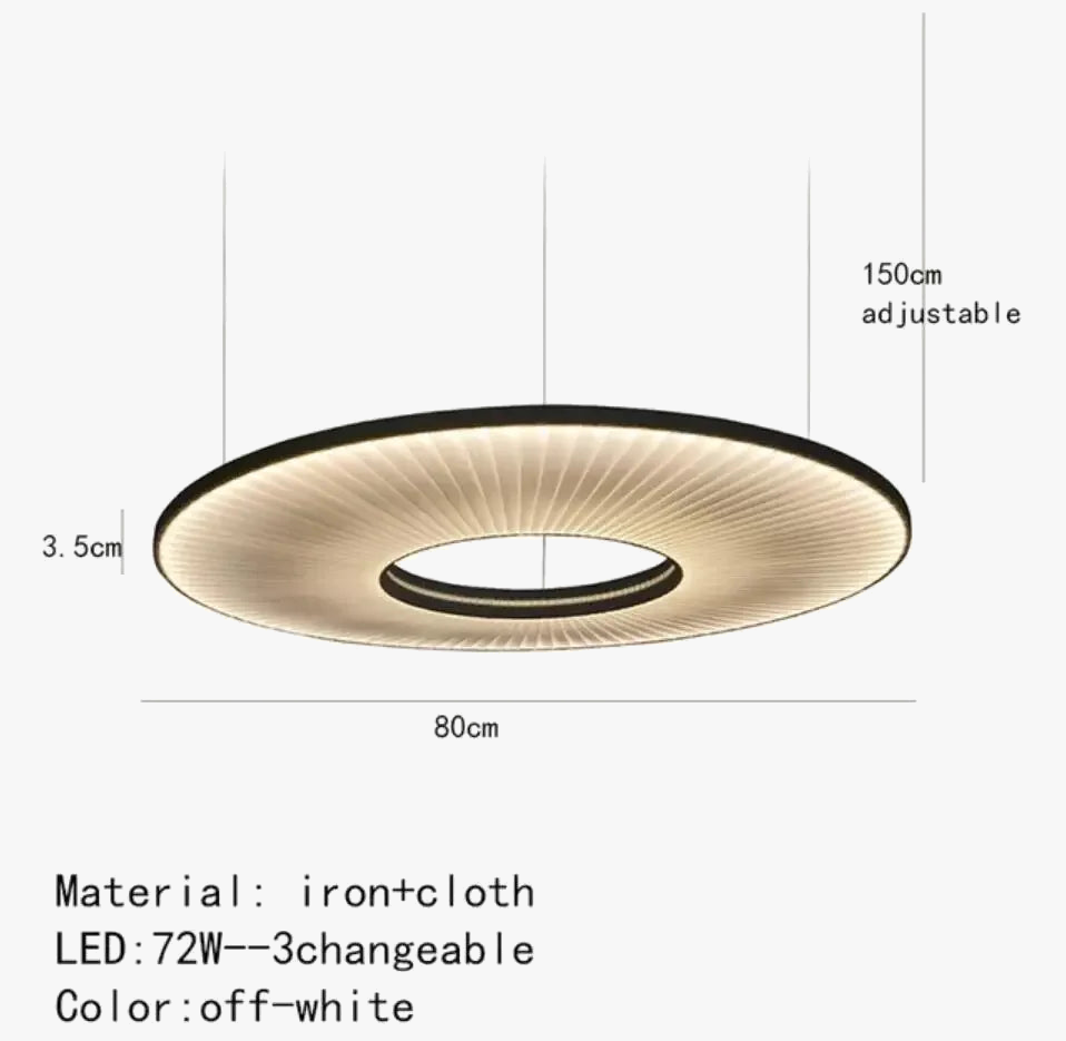 suspension moderne en tissu design pour intérieur élégant