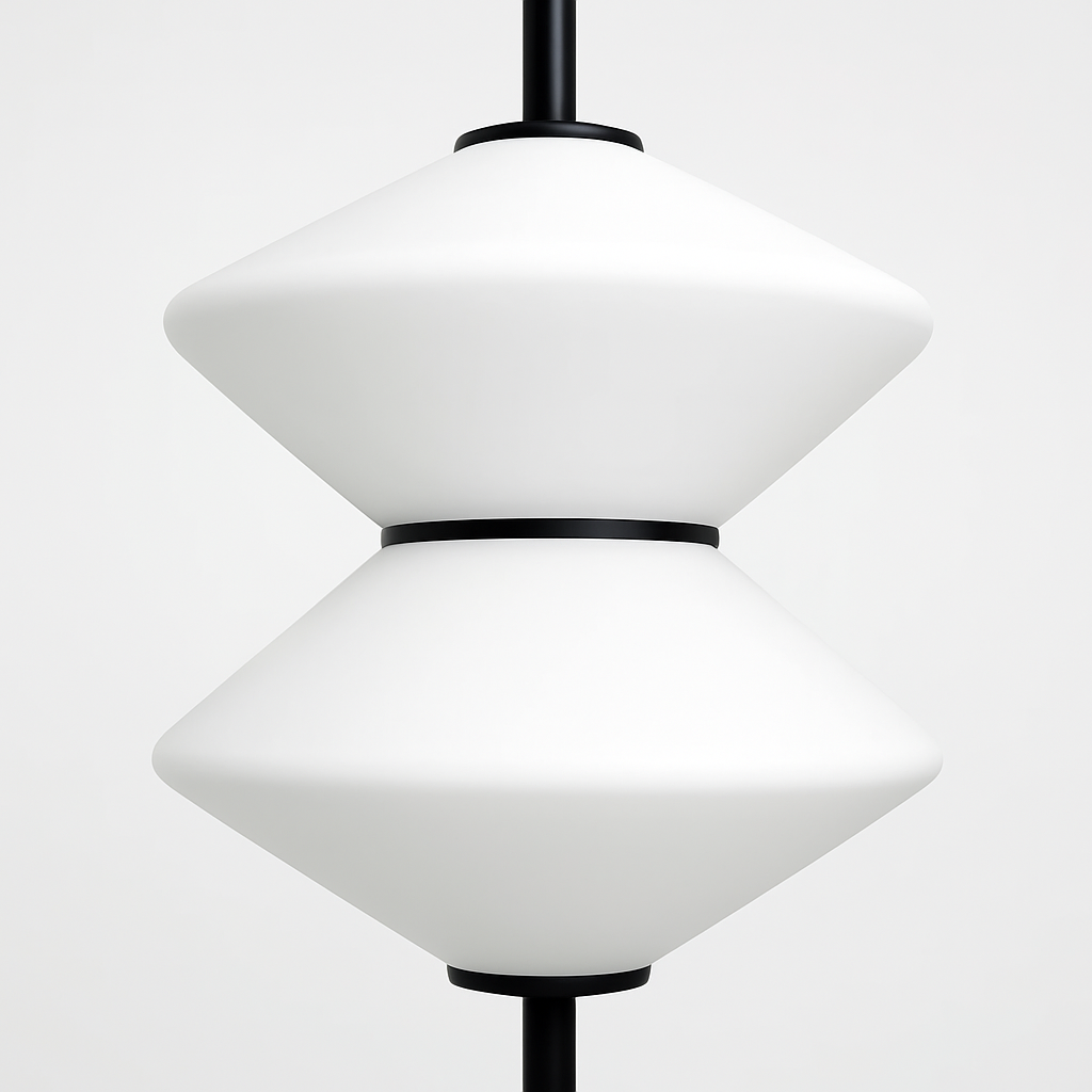 suspension moderne en verre avec fil métallique réglable