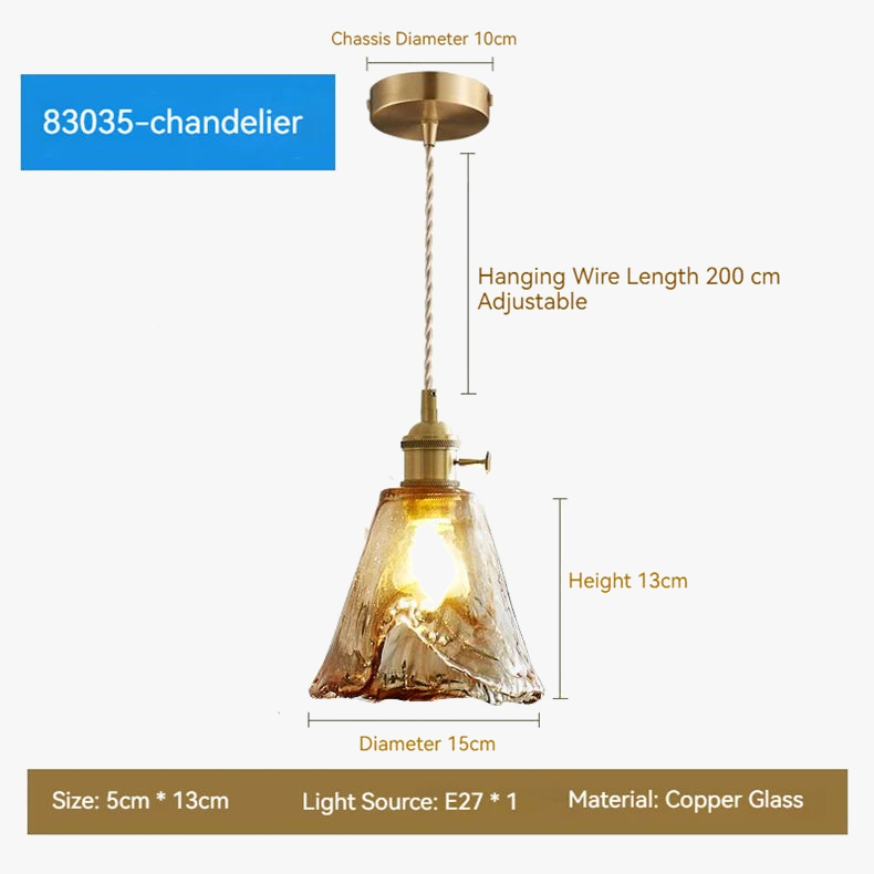 suspension moderne en verre avec led pour décoration intérieure