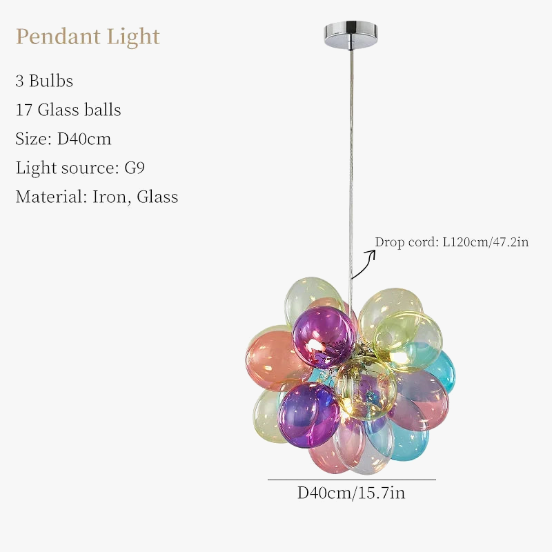 suspension moderne en verre créatif pour décoration intérieure