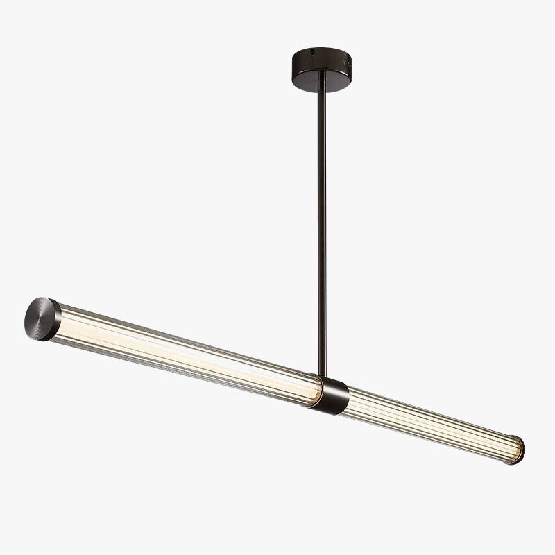 suspension moderne en verre de cuivre luxueuse