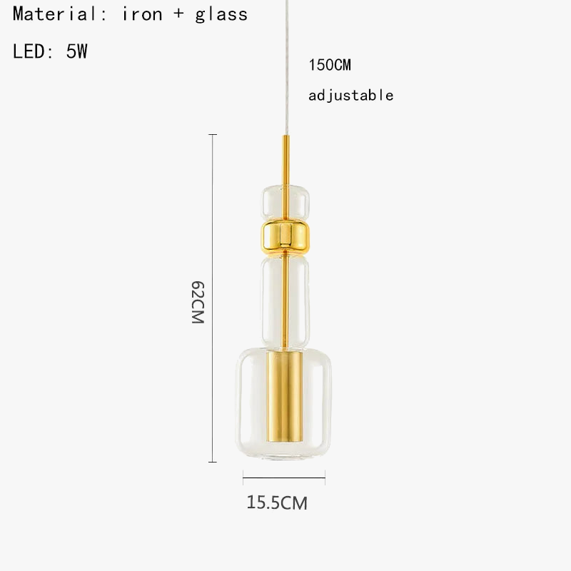 suspension moderne en verre et métal doré pour intérieur
