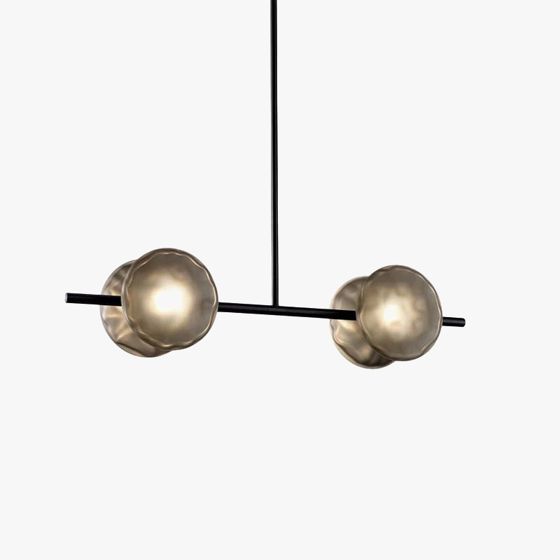suspension moderne en verre et métal hauteur réglable