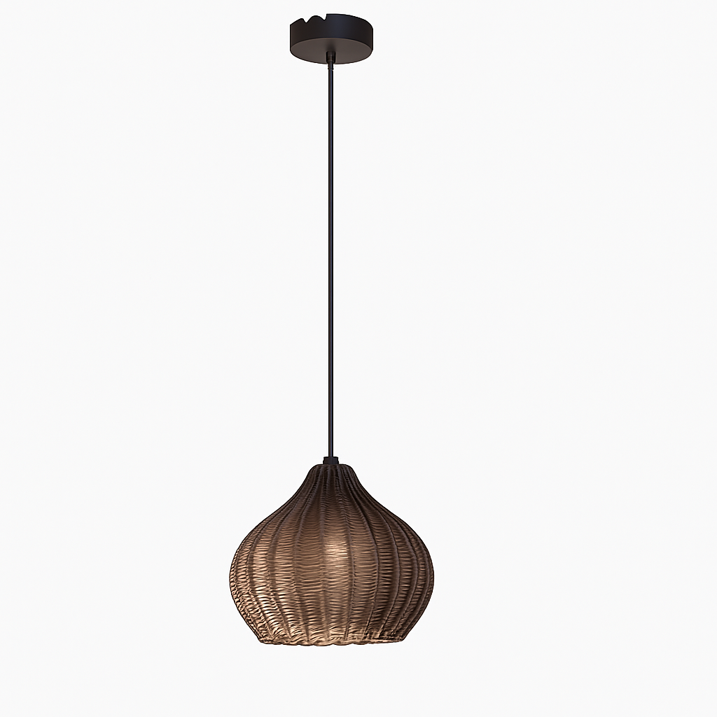 Suspension moderne en verre fumé (plusieurs formes) Guezra