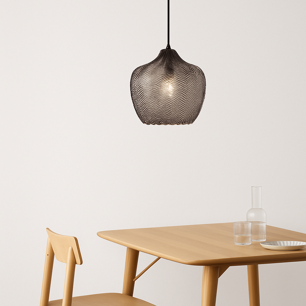 Suspension moderne en verre fumé (plusieurs formes) Guezra