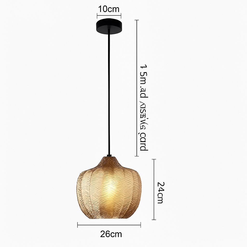 Suspension moderne en verre fumé (plusieurs formes) Guezra