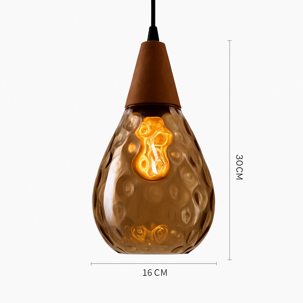 suspension moderne en verre gouttelettes d'eau luminaire décoratif