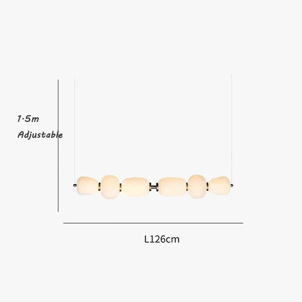 suspension moderne en verre laiteux pour intérieur élégant