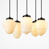 Suspension moderne en verre à led pour intérieur élégant