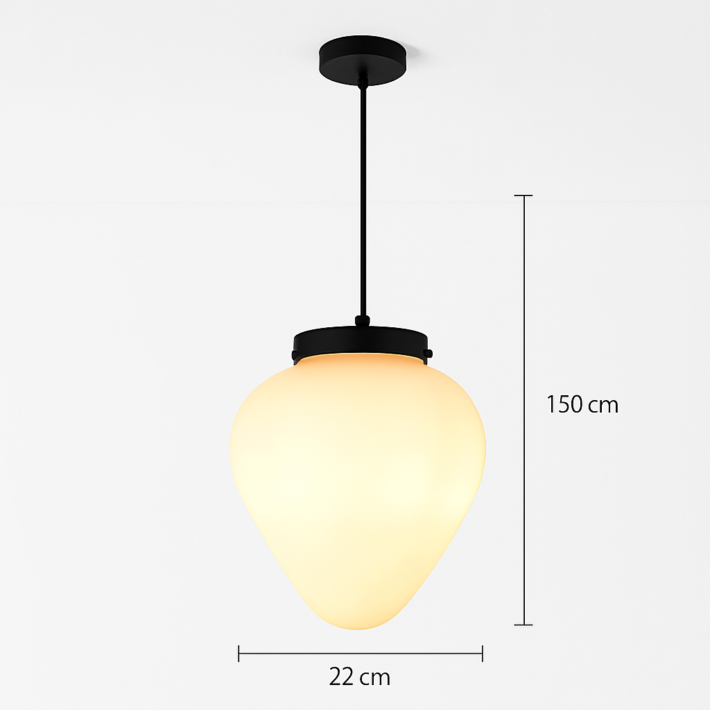 suspension moderne en verre à led pour intérieur élégant