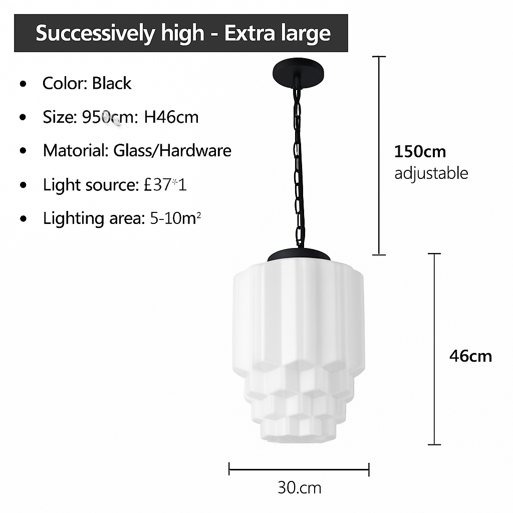 suspension moderne en verre à led pour intérieur élégant