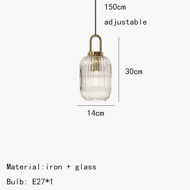 suspension moderne en verre pour café