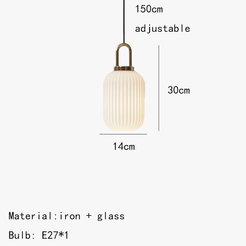 suspension moderne en verre pour café