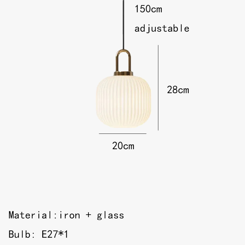 suspension moderne en verre pour café